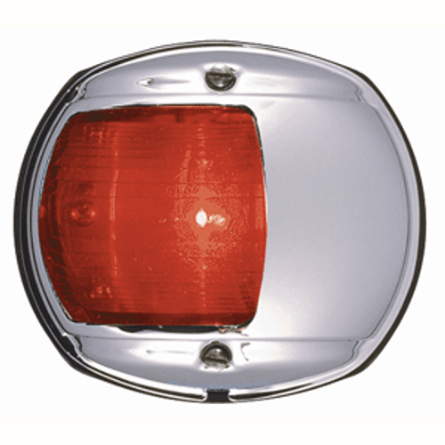 Perko LED Side Light - Red - 12V - Chrome Plated Housing