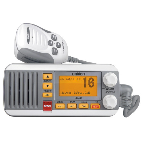 Uniden UM435 Fixed Mount VHF Radio - White - US Boating Marine Supplies