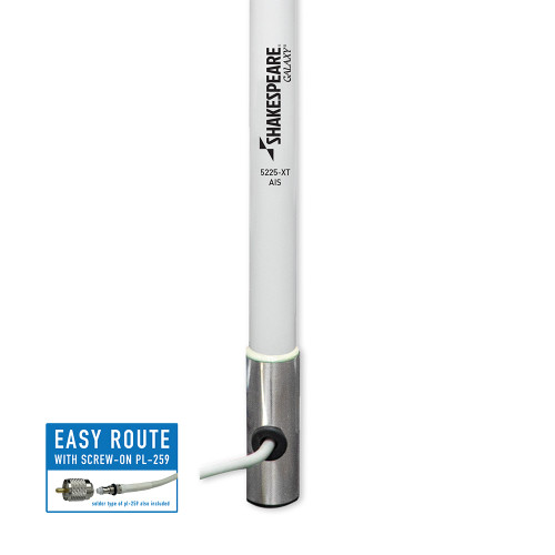 Shakespeare AIS 8' Galaxy AIS Antenna - 6dB Gain - Stainless Steel Ferrule - US Boating Marine Supplies