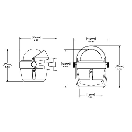 Ritchie B-51 Explorer Compass - Bracket Mount - Black - US Boating Marine Supplies