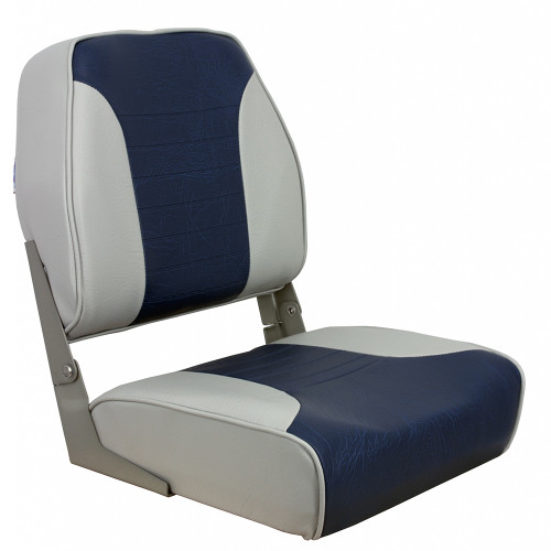 Economy Multi-Color Folding Seat - Grey/Blue