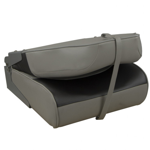 Springfield Premium Wave Folding Seat - Grey w/Meteor Stripe - US Boating Marine Supplies