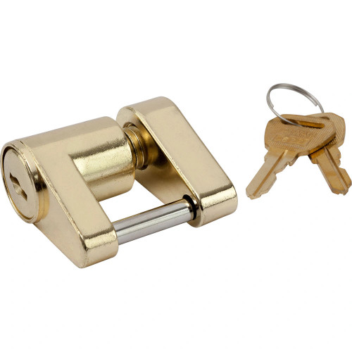 Sea-Dog Brass Plated Coupler Lock - 2 Piece - US Boating Marine Supplies