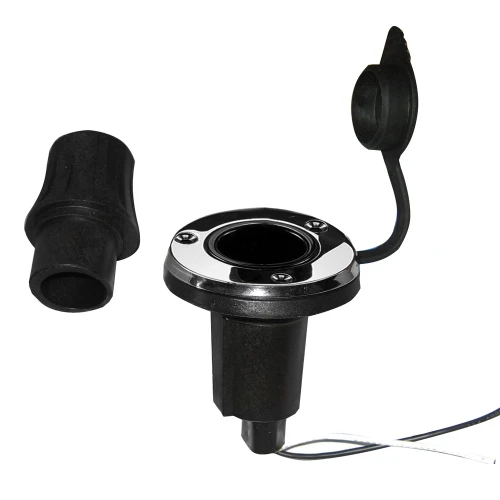 Perko Locking Collar Pole Light Mounting Base - 2 Pin - Round - US Boating Marine Supplies