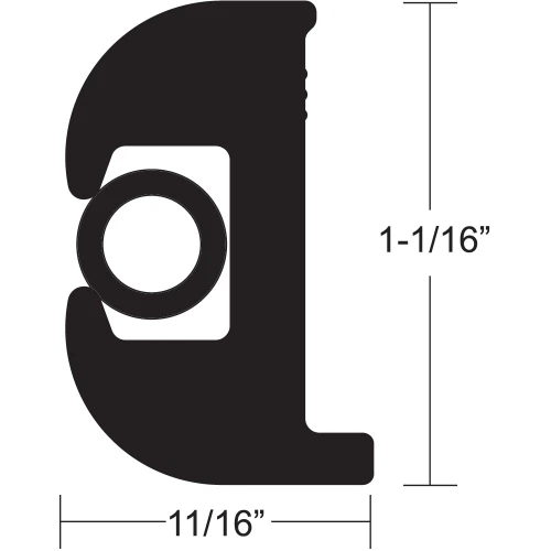 TACO Flex Vinyl Rub Rail Kit - Black w/Black Insert - 50' - 1-1/16" - US Boating Marine Supplies