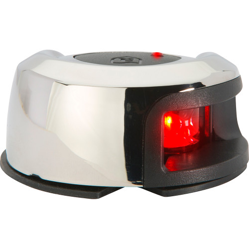 Attwood LightArmor Deck Mount Navigation Light - Stainless Steel - Port (red) - 2NM - US Boating Marine Supplies