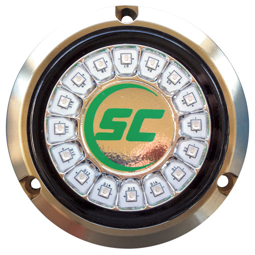 Shadow-Caster Aqua Green Single Color Underwater Light - 16 LEDs - Bronze - US Boating Marine Supplies