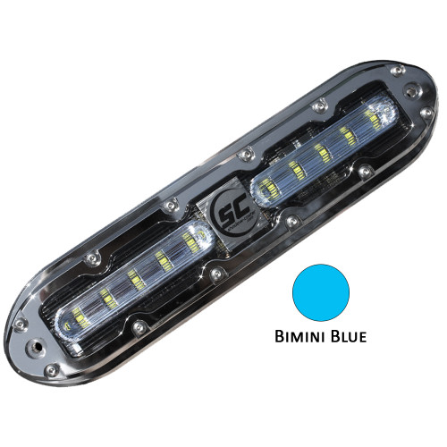 Shadow-Caster SCM-10 LED Underwater Light w/20' Cable - 316 SS Housing - Bimini Blue - US Boating Marine Supplies