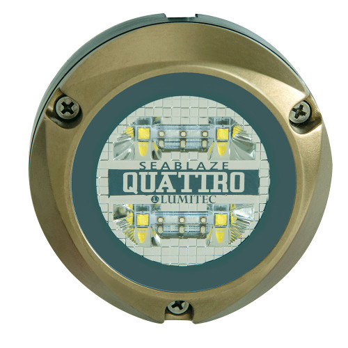 Lumitec Zambezi Quattro Surface Mount Underwater Light - White/Blue - US Boating Marine Supplies