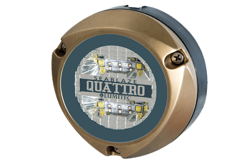 Lumitec Zambezi Quattro Surface Mount Underwater Light - White/Blue - US Boating Marine Supplies