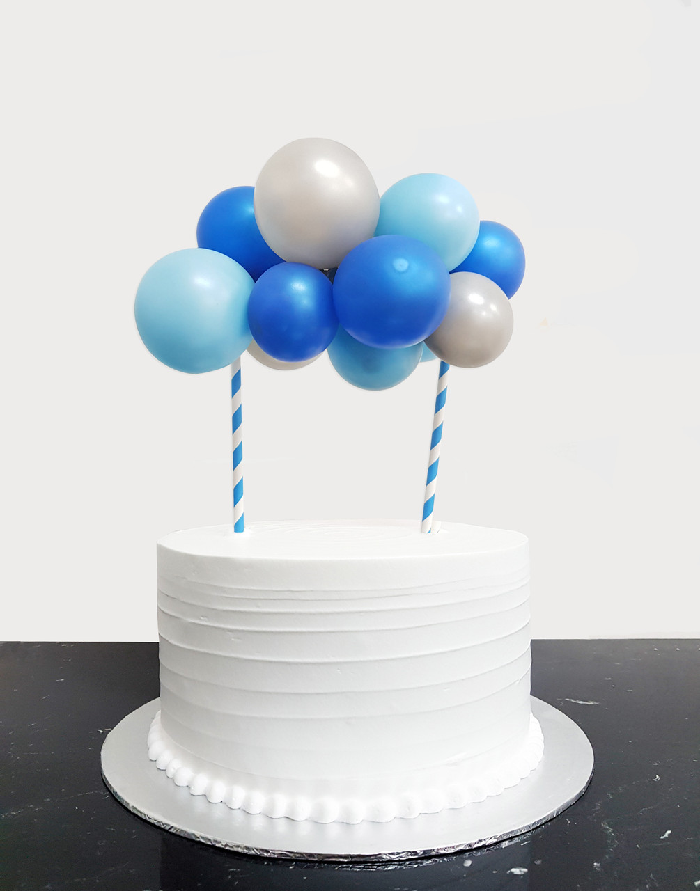 Yellow White Confetti Balloon Cake Topper