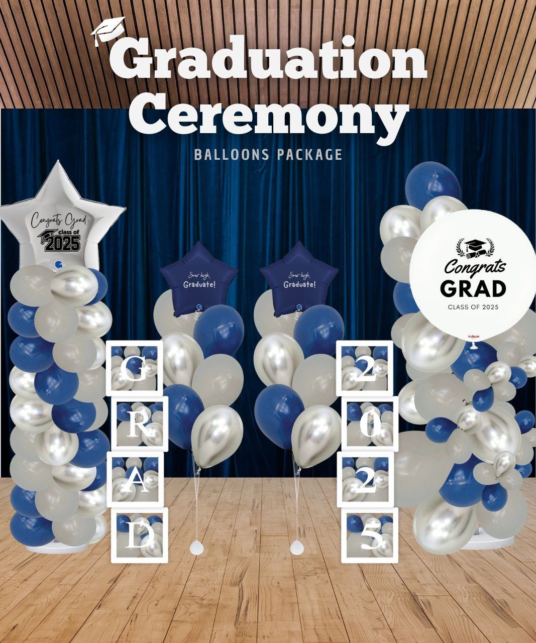 [Graduation] Graduation Ceremony Balloons Package - Platinum Edition