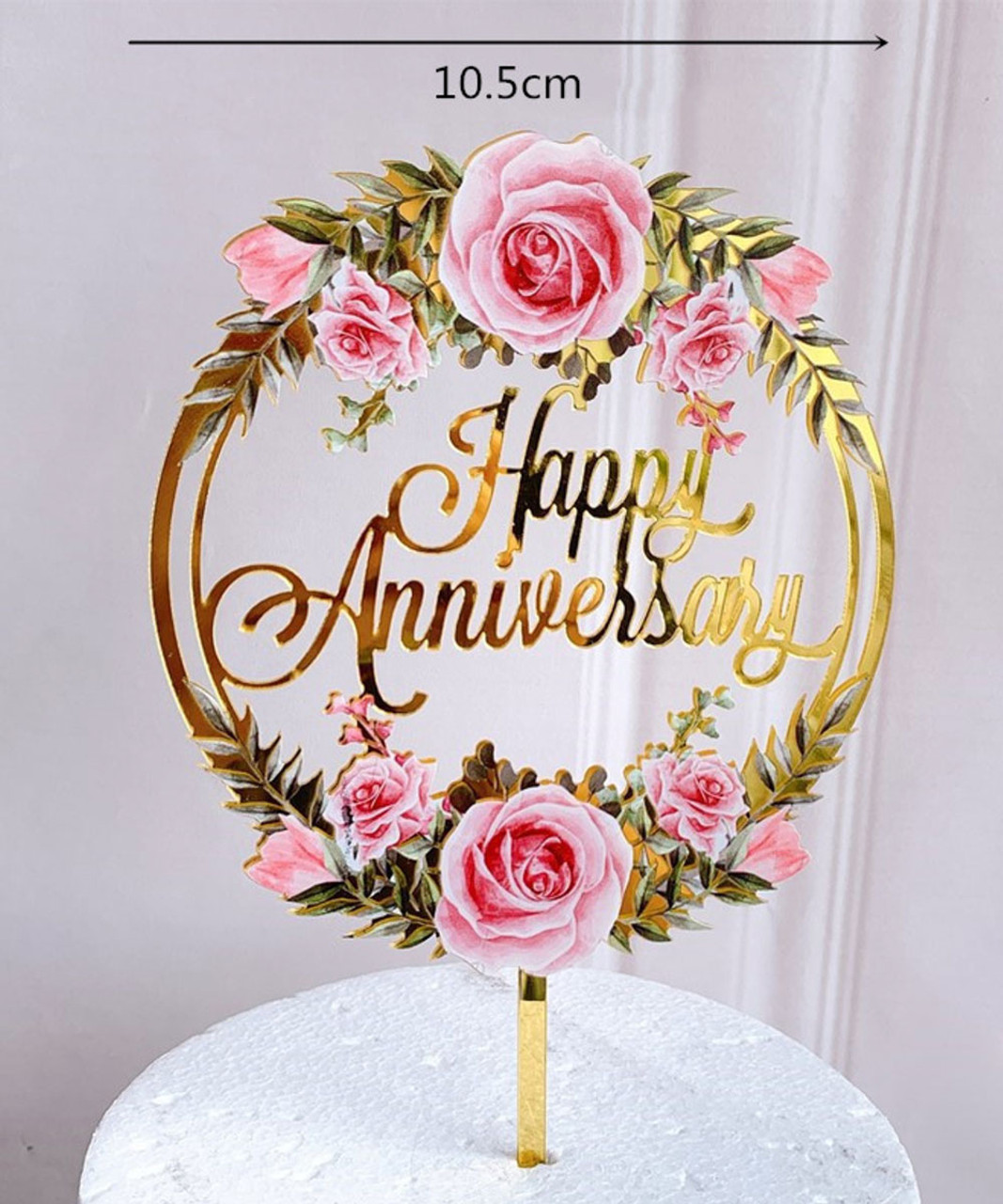 Amazon.com: Happy Anniversary Cake Topper Wedding Acrylic Cupcake Topper  Picks Cute Pastries Decorations for Men Women Bridal Shower Cake Decoration  : Grocery & Gourmet Food