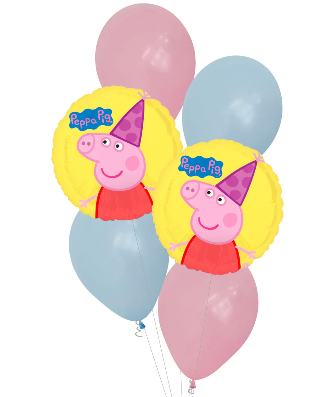 Peppa Pig] Peppa Pig Party Hat Balloons Bouquet - Give Fun