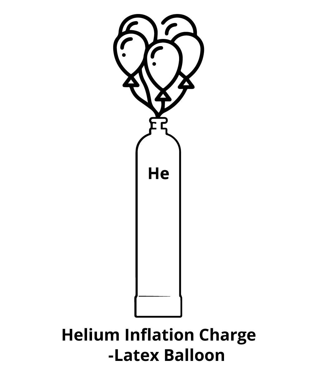 Helium Inflation Charge - Latex Balloon (For Balloons not from Give Fun ...