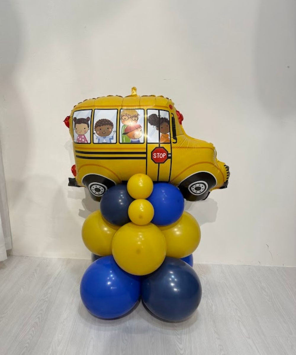 [Transportation] School Bus Balloons Stand - Give Fun