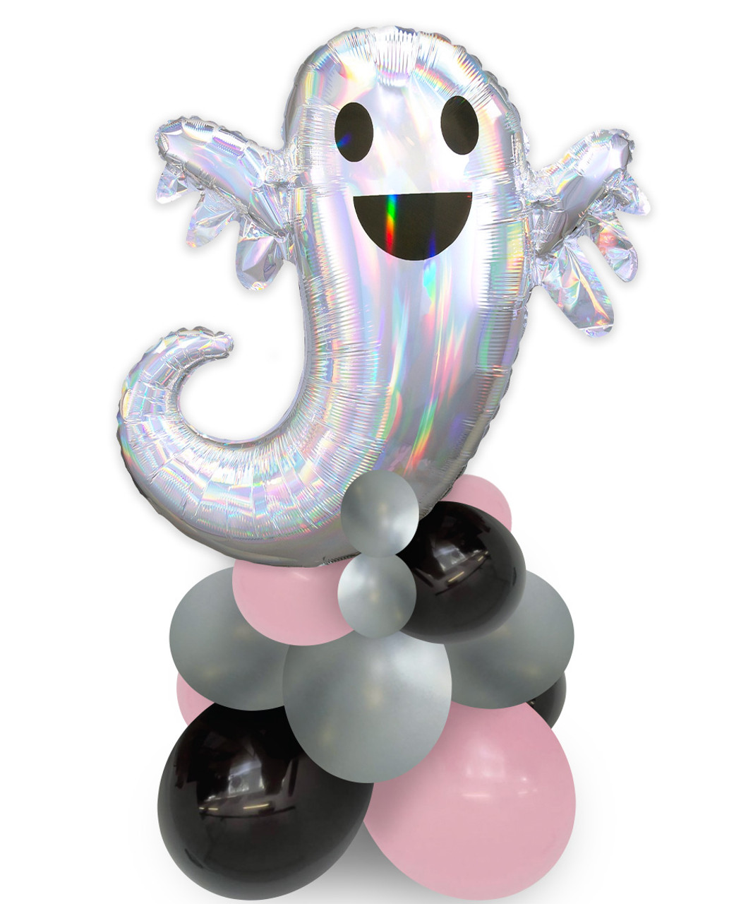 [Spooky Halloween] Iridescent Ghost Chrome Balloon Stand - Give Fun