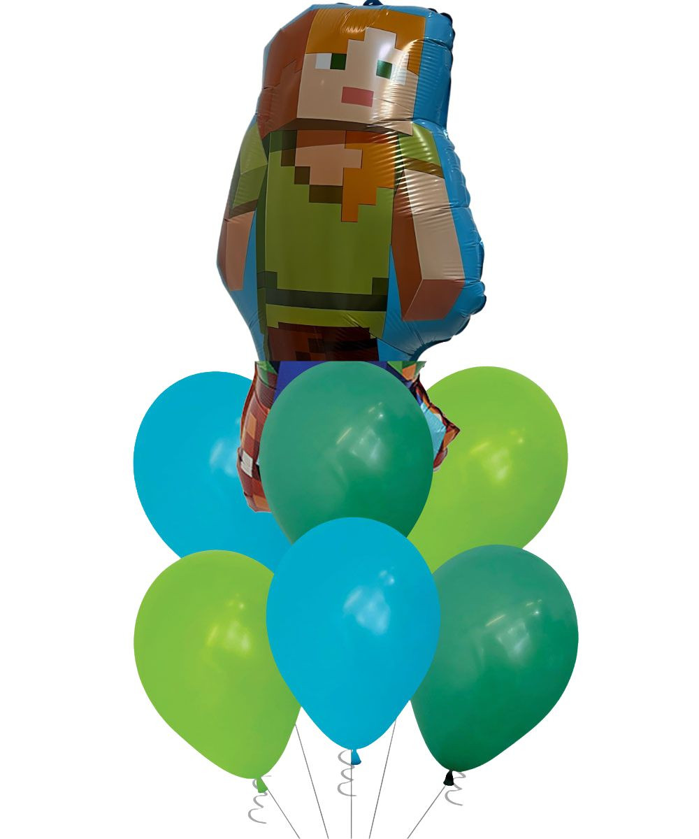 [Game] Minecraft Alex Latex Balloons Bouquet | Give Fun Singapore