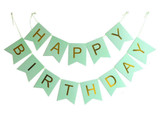Classic Happy Birthday Bunting (2.5meter) - Mint Green