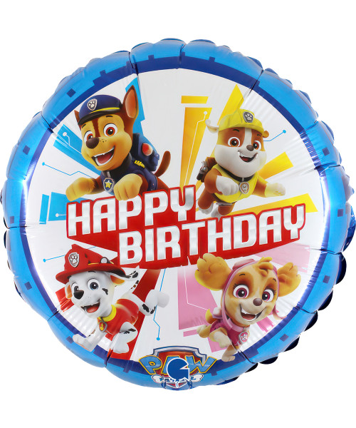 [Paw Patrol] Paw Patrol Happy Birthday Round Foil Balloon (18inch)