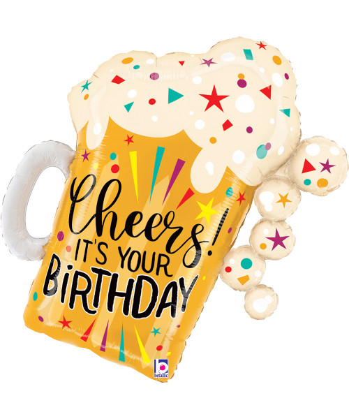 [Beverage] Birthday Fun Confetti Beer Foil Balloon (27inch)