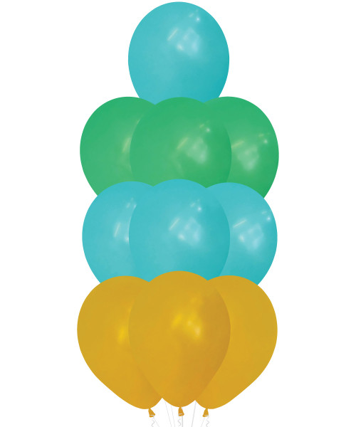 12" Tier Latex Balloons Cluster - Joyful Graduation Edition