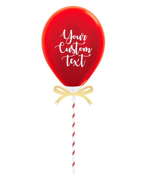 (Pick Your Own Color) 5" Personalised Mini Round Metallic Color Balloon Pop 

