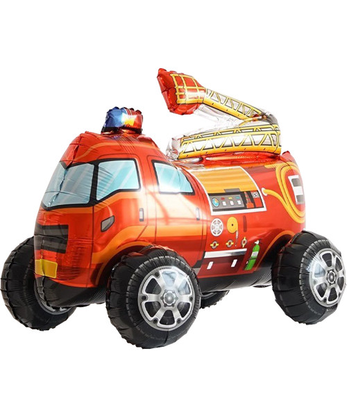 [Transportation] Upright Standing Foil Balloon - Fire Engine Truck