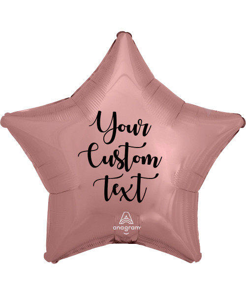 19" Personalised Star Foil Balloon - Rose Gold