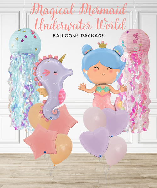 [Mermaid] Magical Mermaid Underwater World Balloons Package