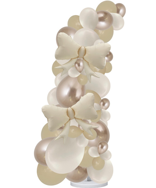 Standing Organic Balloons Arch 2m - Macaron Vintage Ribbon Bow Cream

Color Combination: White Sand, Pastel Dusk Cream and Reflex Champagne