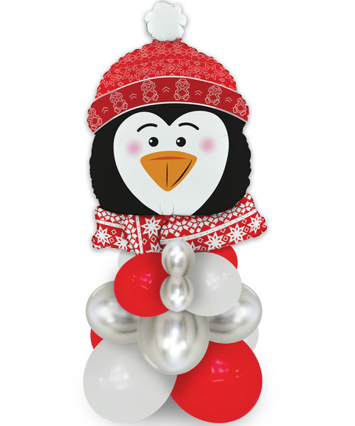 [Merry Christmas 2025] Jolly Reflex Balloons Stand - Sweet Penguin Head
