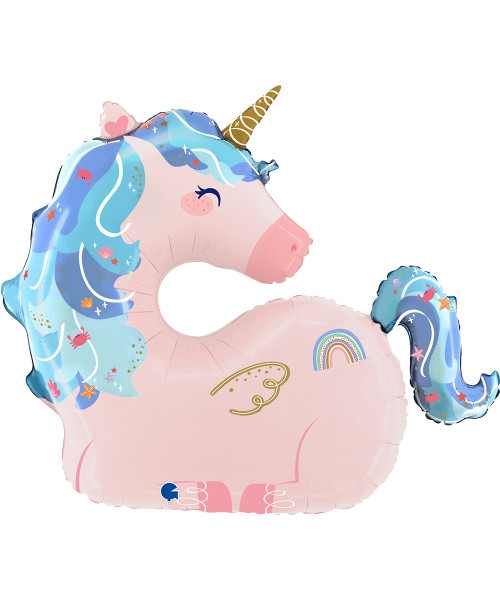 [Pastel Unicorn] Maritime Unicorn Foil Balloon (30inch)