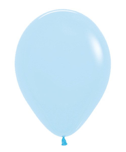 18" Macaron Pastel Matte Color Round Latex Balloon - Pastel Blue