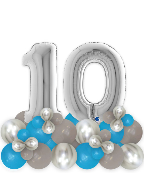 [Birthday] Create your own Birthday Bash Chalk Matte Reflex Balloons Centerpiece (Double Digit) - Silver 

Color Combi: Reflex Silver, Chalk Matte Curious Blue, Chalk Matte Tidal