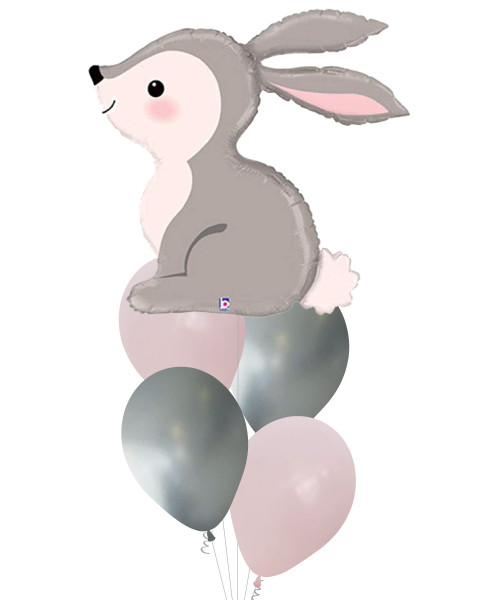 [Animal] Sweet Woodlands Rabbit Bunny Chrome Balloon Bouquet