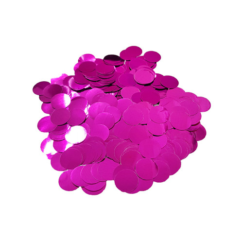 10gram Mini Paper Round Confettis (1cm) - Metallic Fuchsia  