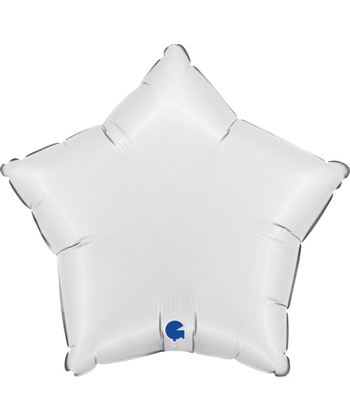 18" Star Foil Balloon - Satin White
