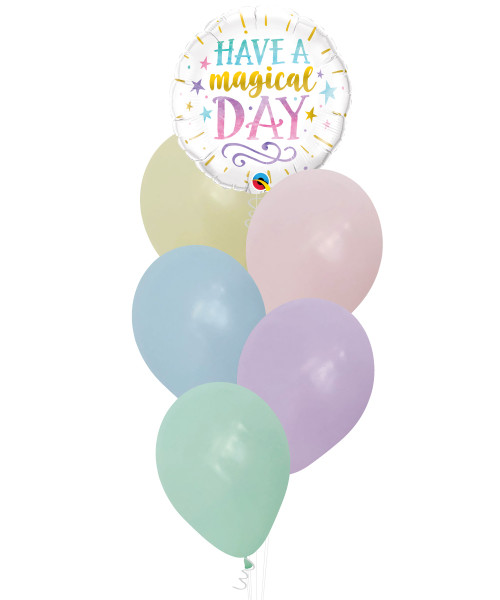 Have a Magical Day Rainbow Balloons Bouquet