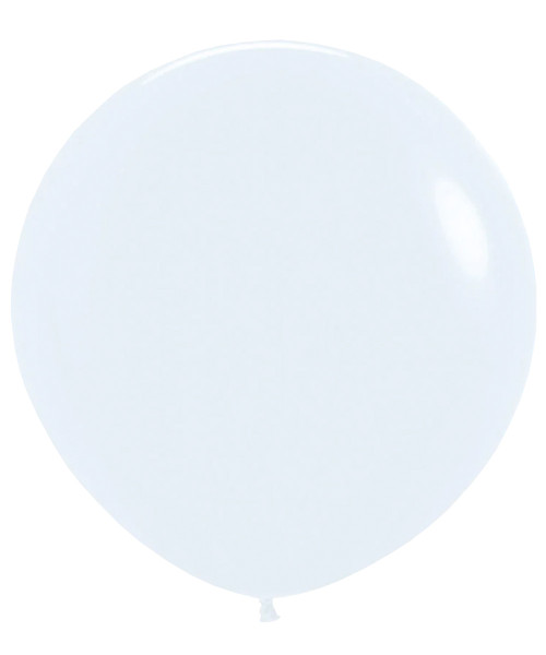 [Oval Shaped] 36"/3 Feet Giant Round Latex Balloon - White