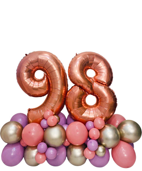 [Birthday] Create your own Birthday Bash Fashion Reflex Balloons Centerpiece (Double Digit) - Rose Gold

Color Combination: Reflex Champagne, Fashion Rosewood, Fashion Pastel Dusk Lavendar 