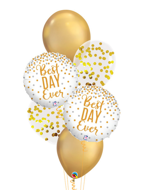 Glittering Best Day Ever Balloons Bouquet
