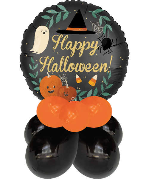 [Frightfully Fun Halloween] 18" Nature In the Night Satin Balloon Display Delight - Happy Halloween