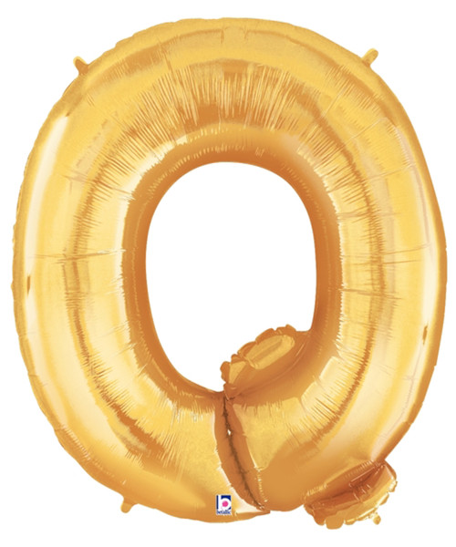 40" Giant Alphabet Foil Balloon (Gold) - Letter 'Q'