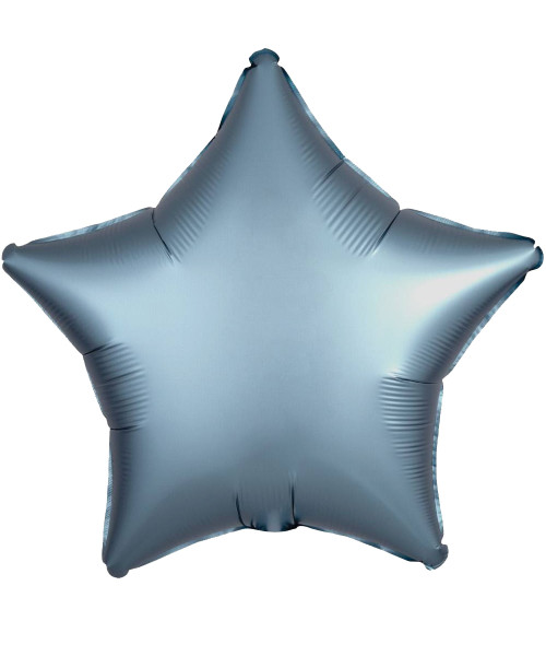 19" Star Foil Balloon - Satin Luxe Steel Blue (A36815)
