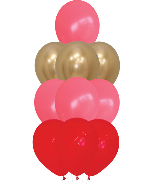 12" Tier Latex Balloons Cluster - Happy Chinese New Year!