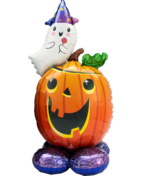 [Frightfully Fun Halloween] Spooky Halloween Themed AirLoonz (56inch) - Pumpkin and Boo Ghost