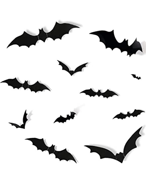 [Spooky Halloween] PVC 3D Bat Wall Decorations (28pcs)