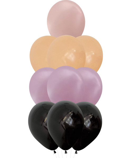 [Frightfully Fun Halloween] 12" Tier Latex Balloons Cluster - Giggly Ghost Edition