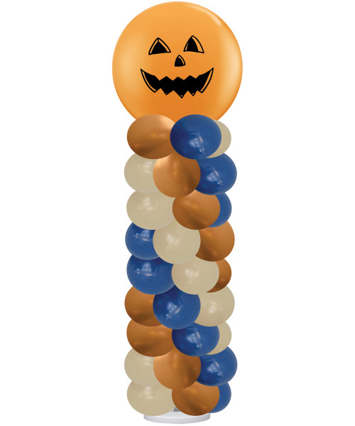 [Spooky Halloween] Personalised Jumbo Latex Balloon Column 2m - Spooky Pumpkin